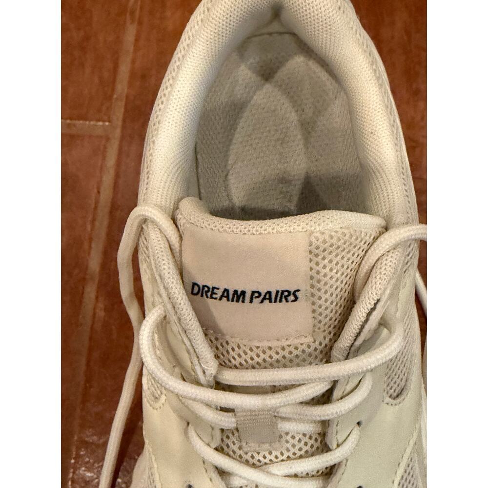 Dream Pairs Breathable Mesh Platform Sneakers White Size 8.5 - Picture 7 of 11